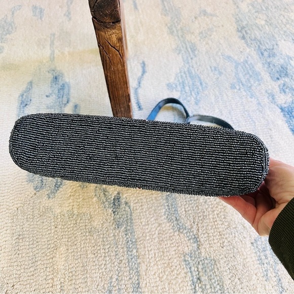 Vtg 80's Comeco Funky Boho Glass Beaded Bag Purse Abstract Geometric 11x8x2 - Picture 4 of 9